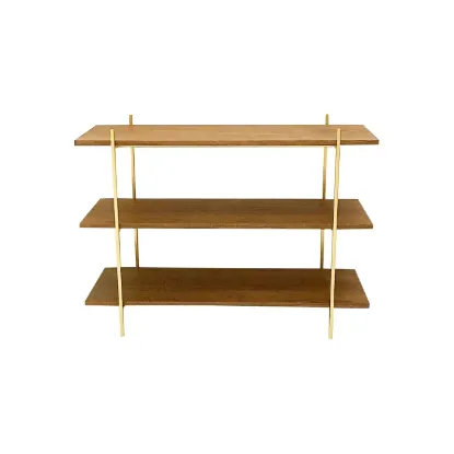 Picture of Wood and Metal Gold with 3 Shelves